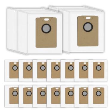 Imagem de (Pacote com 16) Sacos de pó de substituição RV30 Max Plus compatíveis com aspirador de pó robótico Tapo RV30 Max Plus / RV20 Max Plus, saco de vácuo, sacos de pó de substituição a vácuo, saco vertical