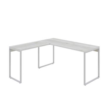 Imagem de Mesa Em L Kuadra Diretor 150x150x75cm Snow - Snow -