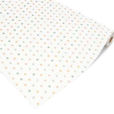 Imagem de Breling 6 rolos de papel para quadro de avisos de bolinhas 1,2 x 3,7 m de papel resistente ao desbotamento rolo de fundo colorido a granel para arte decoração de sala de aula, artesanato de desenho