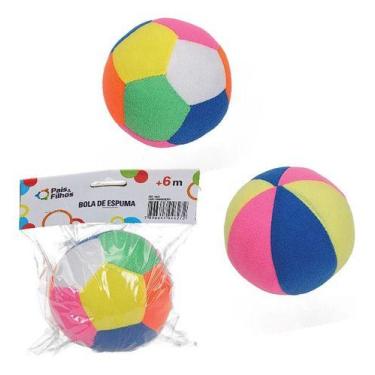Imagem de Bola Infantil De Espuma Com Guizo Chocalho Pais e Filhos Cor Bola List