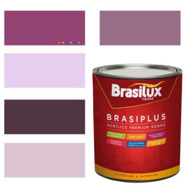 Imagem de Tinta de Parede Semi Brilho Roxo 800ml Brasiplus Acrilica Lavável. - B