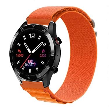 Imagem de Pulseira de Nylon com Presilha marca 123smart Compativel com Hitwear PSW02PM Marca 123Smart - Laranja