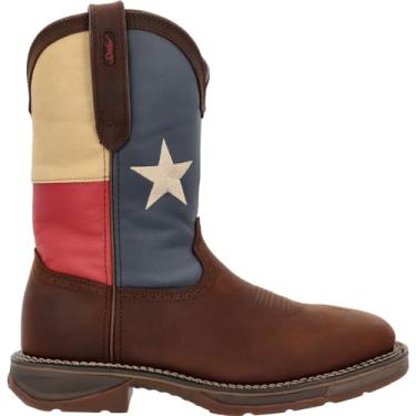 Imagem de Durango Botas Country Masculinas Db021, Marrom escuro e bandeira do Texas, 7