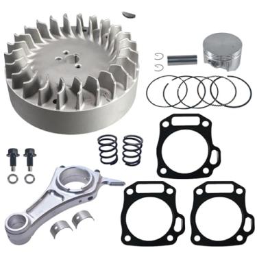 Imagem de Biela de alumínio de tarugo de 8,5 cm e volante de 10 krpm com mola de válvula de 8,2 kg e kit de pistão de topo plano de 70 mm para Predator 212cc somente Hemi Engine Go Kart Cart