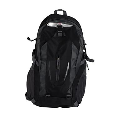 Imagem de Mochila de Viagem, 6 Cores 40L Grande Capacidade Mochila de Nylon à Prova D'água Bolsa de Ombro Bolsa de Escalada para Caminhadas para Esportes Ao Ar (Preto)