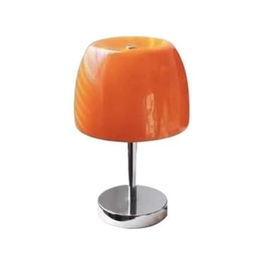 Imagem de Abajur de cabeceira Abajur de mesa cabeceira para sala estar, estudo, quarto, luz noturna(Orange)