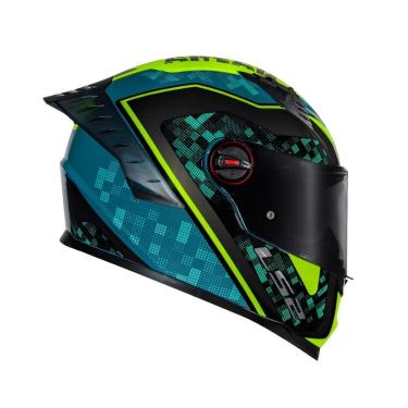 Imagem de Capacete Ls2 Ff358 Pro Striker Azul E Amarelo