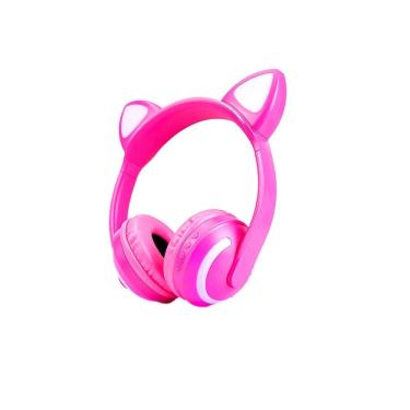 Imagem de Fone Sem Fio De Gatinho Headphone Com Iluminação Led