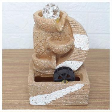 Imagem de Fonte De Água Decorativa Cascata 3 Quedas Com Roda D`água Luz Led Bivolt