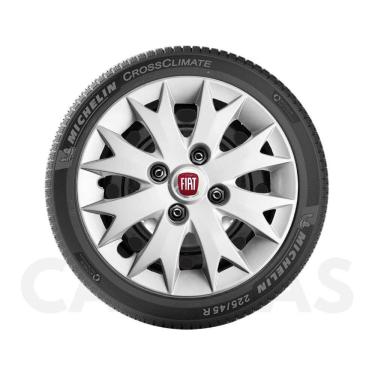 Imagem de Kit 4X Calota Fiat Uno Palio Siena Aro 13 Com Emblema 158Cb