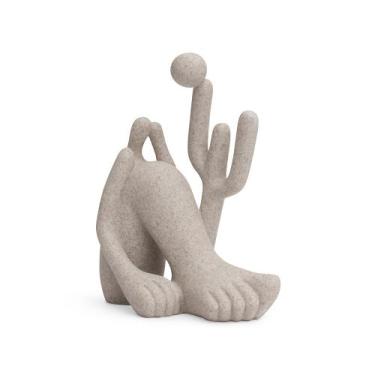 Imagem de Escultura decorativa polirresina Abaporu pequeno mart 17cm, bege