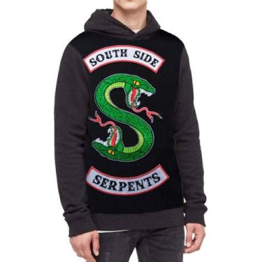 Imagem de Moletom Com Capuz Riverdale South Side Serpents Ref:547 - smoke, Preto
