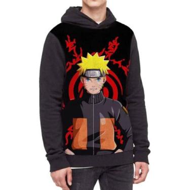 Imagem de Moletom Com Capuz Naruto Uzumaki Simbolo Do Selamento Ref473 - smoke, 