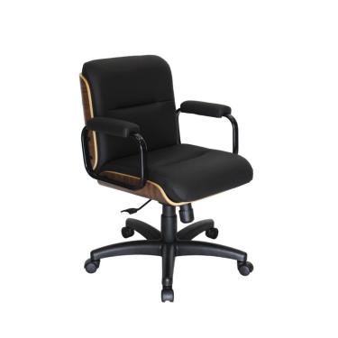 Imagem de Poltrona Eames Diretor Linha Capa em Madeira Cor Preto