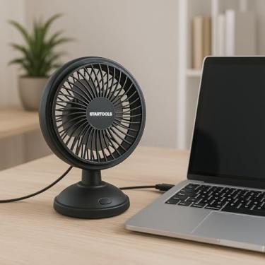 Imagem de Mini Ventilador de Mesa Portátil Cabo USB 17.3cm Escritório