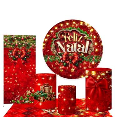 Imagem de Trio Capas Cilindro + Painel Redondo + Lateral e Tapete Natal (K3NAT0045)
