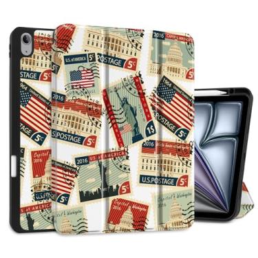 Imagem de DONGKE Capa para iPad Air de 13 polegadas M3 2025, M2 2024 - [Suporte de lápis embutido] Capa protetora à prova de choque com suporte traseiro de TPU macio para hibernar/despertar automático