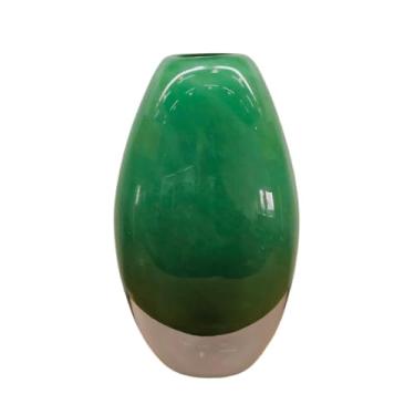 Imagem de Vaso Murano Autêntico Verde Claro 30cm | Peça Decorativa de Luxo para Sala | Brilho e Transparência Única Decoração para Sala de Estar, Escritório, Clínicas e Hotel