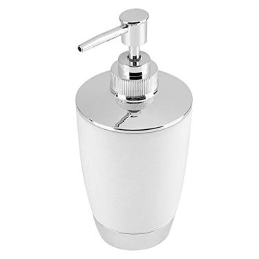 Imagem de Pssopp Conjunto de Acessórios de Banheiro de 4 Peças, Plástico PP Com Dispensador de Sabão, Suporte de Escova de Dentes e Saboneteira para Decoração Moderna de Banheiro (Branco)