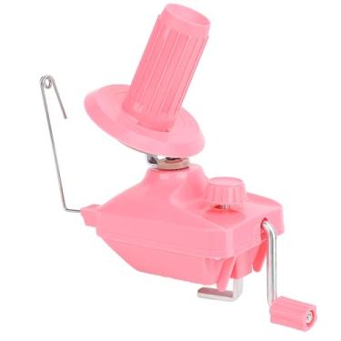 Imagem de Acouto Máquina Portátil de Bordado de Fio Manual para Artesanato Doméstico e Escolar - Design Silencioso e Compacto (Rosa)