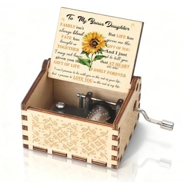 Imagem de Presentes de caixa de música para filha bônus - Presentes para mulheres de bônus mãe madrasta padrasto bônus filha presente exclusivo para Natal, aniversário, meia Stuffer Dia dos Namorados, Dia das