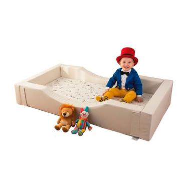 Imagem de Cama Montessori berço nacional 150 x 80 x 25cm Marfim com Colchão Circ