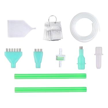 Imagem de Esquirla Caneta para pintura com diamantes DIY, compacta, com bandeja de armazenamento, filtro e tubo a vácuo, ideal para projetos detalhados de pintura com, Caneta Hexagonal Verde