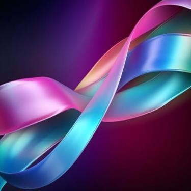 Imagem de Quadro Decorativo Neon And Pink Ribbon Fundo Roxo Escuro Arte de Parede Moderno 50x50cm