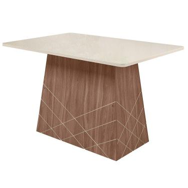 Imagem de Mesa Para Sala De Jantar Luanda 1,35 X 0,90 Amêndoa