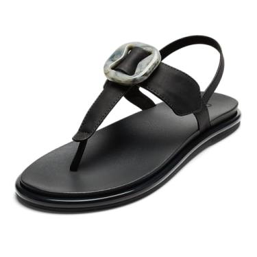 Imagem de OLUKAI Sandália rasteira feminina La'i T-bar, Pedra vulcânica/pedra vulcânica, 40