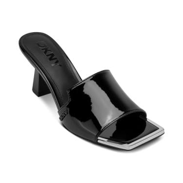 Imagem de DKNY Sandália feminina salto quadrado bico quadrado Kailyn salto mule, Preto, 6.5