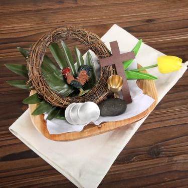 Imagem de Jenaai 12 Pcs Easter Resurrection Set Tells The Story of Easter Oh Remember Kit Cross Crown Gold Glass Silver Coins for Jesus Religious Holy Week Gifts Bible Decoration