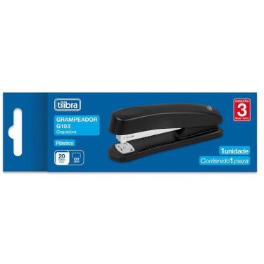 Imagem de Grampeador G103 De Mesa 20 Folhas Preto - Tilibra