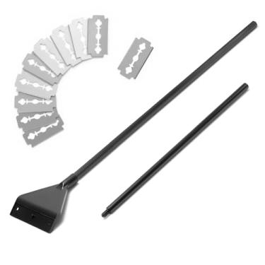 Imagem de CXY Raspador de algas para aquários de vidro - Limpador de aquário de 53 cm com 10 lâminas - Ferramenta raspadora de aço inoxidável para paisagens aquáticas e acessórios de manutenção de tanques