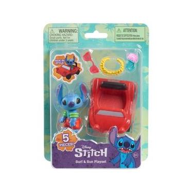 Imagem de Boneco Stitch De 5Cm Com Acessórios Surf &Amp; Sun - Stitch