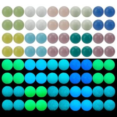 Imagem de PH PandaHall 200 peças, 10 cores, contas luminosas de pedra solar, 6 mm, contas que brilham no escuro, contas redondas soltas, azul, verde, brilhante, para fazer joias, pulseiras, brincos, artesanato