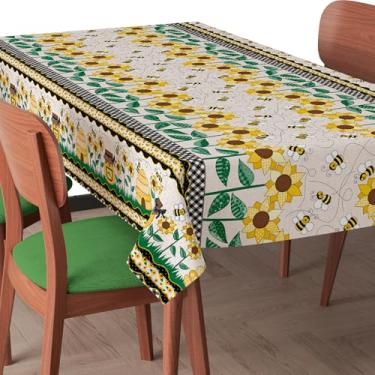 Imagem de Toalha de Mesa Plástica Impermeável Fácil de Limpar para 4 6 8 e 10 Lugares – Jogo Americano Resistente e Decorativo (Girassóis,10 Cadeiras (3,20x1,40mt))