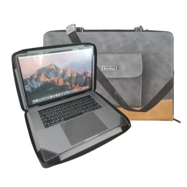 Imagem de Berfea Capa protetora para laptop Dell 16 DC16256 DC16251 DC16250, 16 Plus DB16250 DB16255 DB06250 16 polegadas capa de transporte para PC notebook com suporte, zíper, alças de ombro