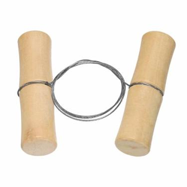 Imagem de HARFINGTON Ferramenta de fio de cerâmica 46 cm padrão cortador de fio de argila ferramentas de cerâmica com cabo de madeira para corte de argila esculpir ferramentas de massa de queijo