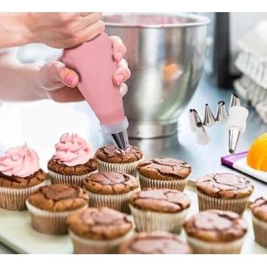 Imagem de Conjunto de pontas de tubulação de aço inoxidável – 6 bocais de confeiteiro para decoração de bolos, biscoitos, cupcakes, utensílios de panificação