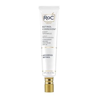 Imagem de RoC Retinol Correxion Hidratante facial diário de rugas profundas com protetor solar FPS 30, tratamento de cuidados com a pele para linhas finas, manchas escuras, cicatrizes pós-acne, 30 ml (a
