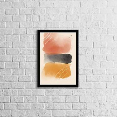 Imagem de Quadro Abstrato Marrom E Preto I 24X18Cm