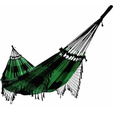 Imagem de REDE DE DESCANSO CASAL GRANDE(Xadrez verde com preto)