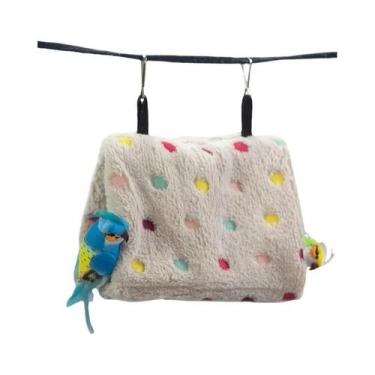 Imagem de Cama Suspensa De Pelúcia Quente Para Pássaros, Ninho De Gaiola, Tenda 