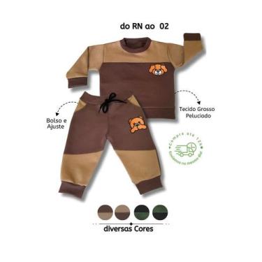 Imagem de Conjunto Moletom Infantil Roupa de Frio infantil Bebê Moletom Grosso A