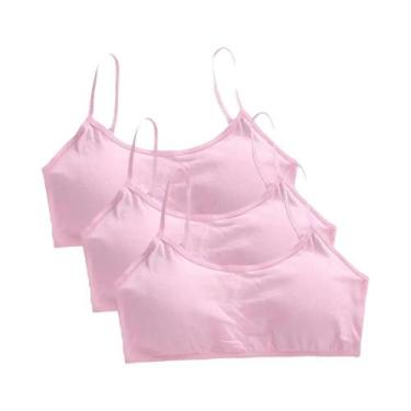 Imagem de Sutiã Esportivo Sem Fio Para Meninas Adolescentes, 3 Peças, Roupa Ínti