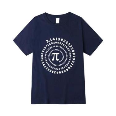 Imagem de Camiseta Masculina 100% Algodão Com Estampa Engraçada De Pi, Verão, So