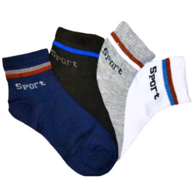 Imagem de Kit C/ 12 Pares Meia Infantil Juvenil 30a35 Masculino Cano Médio