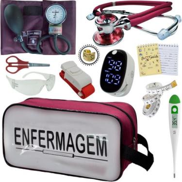 Imagem de Kit Enfermagem Aparelho Pressão Esteto Frete Grátis Promocao - Love Sa