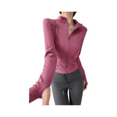 Imagem de Jaqueta De Yoga Feminina De Secagem Rápida Com Manga Longa E Zíper, To